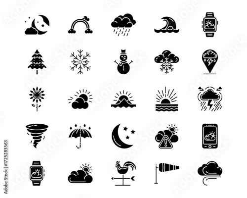 Weather Line Vector Icons