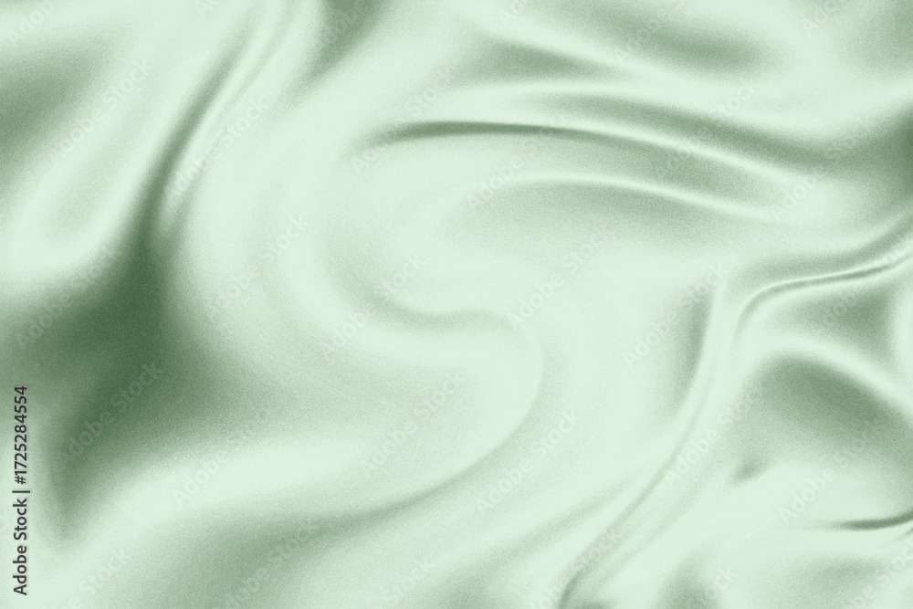 Obraz premium Soft Mint Green Satin Fabric Texture with Elegant Curves for Fashion, Interior Design, and Background Use