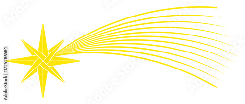 Modern Bethlehem star illustration symbolizing christmas religion and christianity