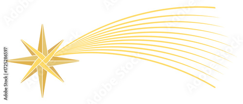 Modern Bethlehem star illustration symbolizing christmas religion and christianity