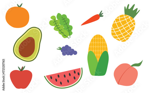 fruit and vegetables harvest autumn background