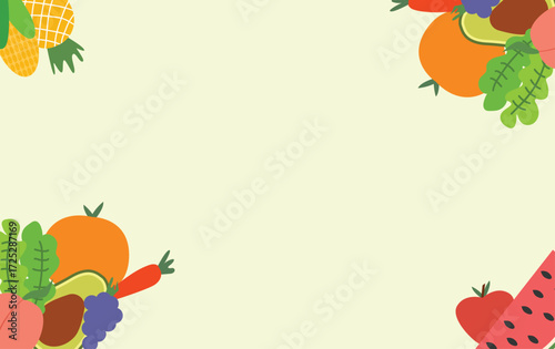 fruit and vegetables harvest autumn background