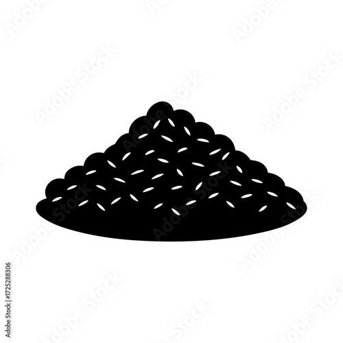 Vector art of pile of seeds, representing agriculture and farming