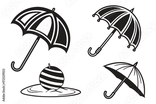 set of umbrellas