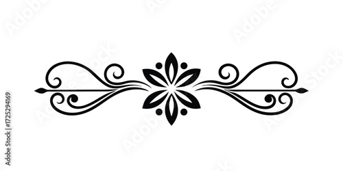 Document decorative flourish vector silhouette 