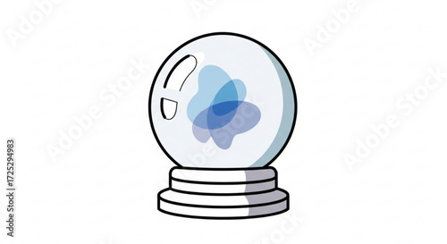 Crystal ball, a classic symbol of divination, fortunetelling, and the mystical ability to glimpse into the future