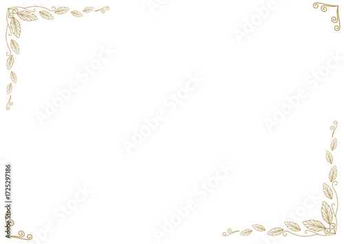 Elegant Golden Horizontal Certificate Frame