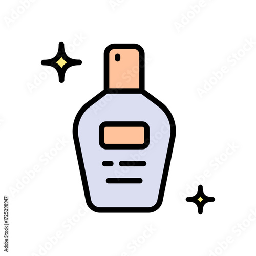 Cosmetic and skincare bottle line icon. Skin care outline sign, designed for web and app. Outline symbol for web design isolated on white background