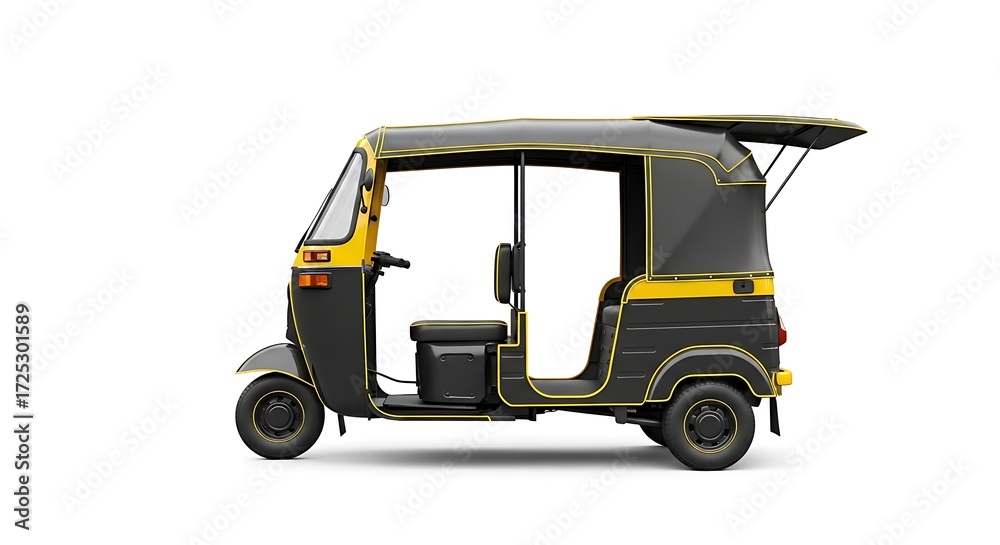 Obraz premium Auto rickshaw transport vehicle taxi tuktuk transportation tricycle mobility