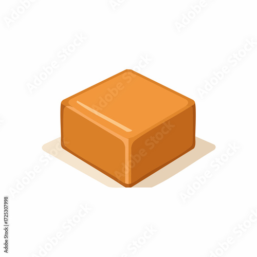 Isometric view of a sweet caramel candy illustration