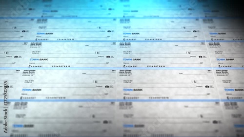 Cinematic Generic Bank Checks Printing Press
