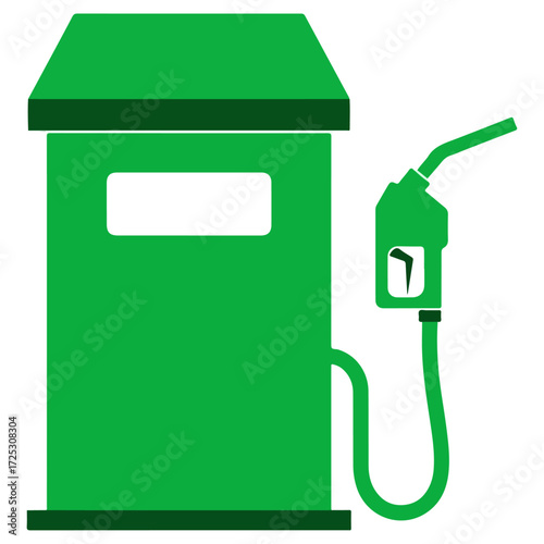 Green Gas Station Pump Icon.