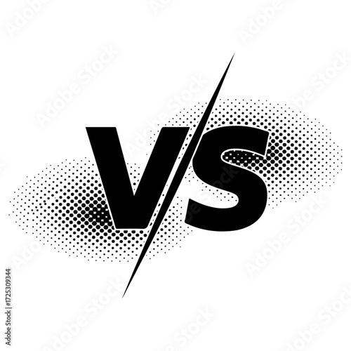 Versus letters graphic design element.