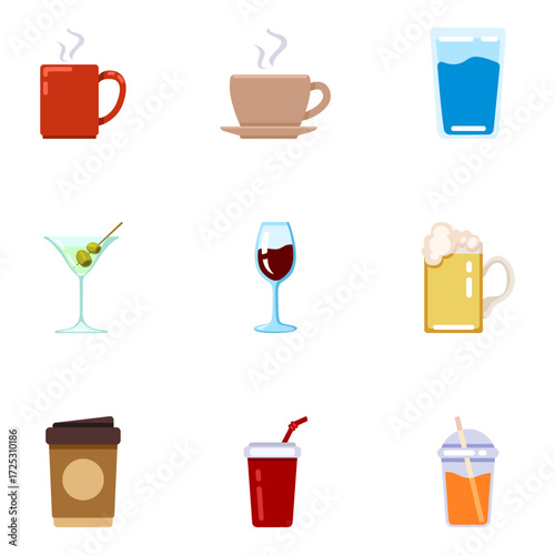 Vector Set of Drink Icons