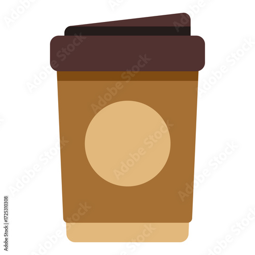 Vector Color Icon - Disposable Glass of Coffee