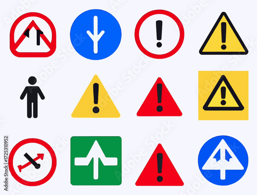 Free Download a set of road sign icons - GFXLoad