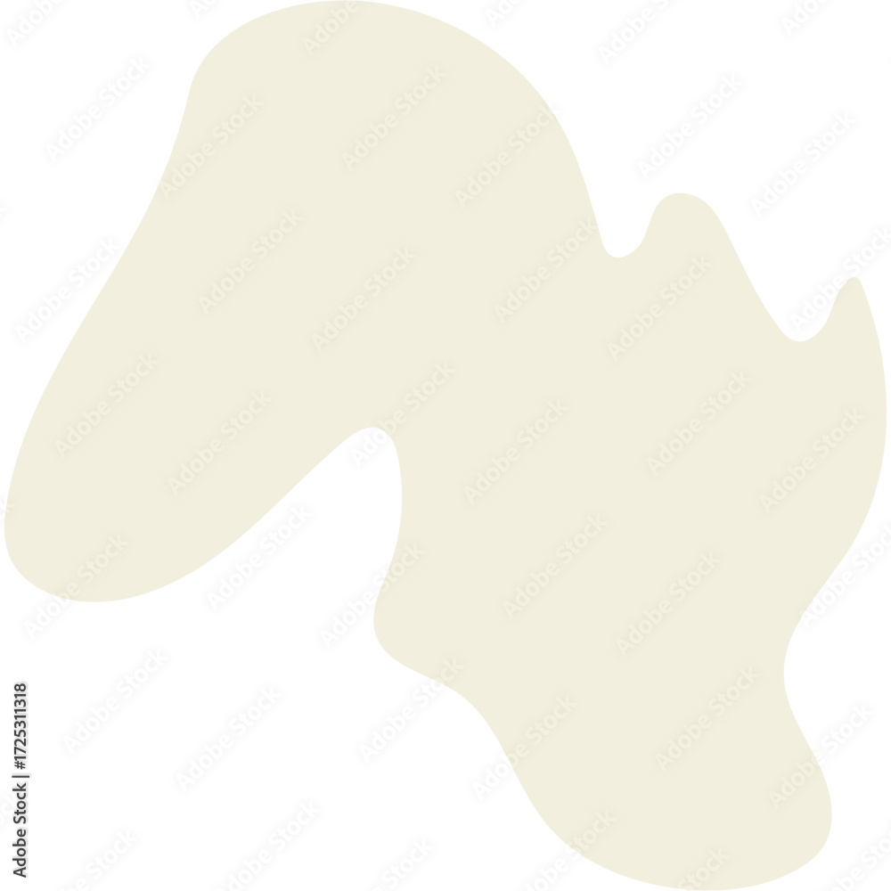 Fototapeta premium Abstract Beige Organic Shape with Irregular Edges and Flowing Form.