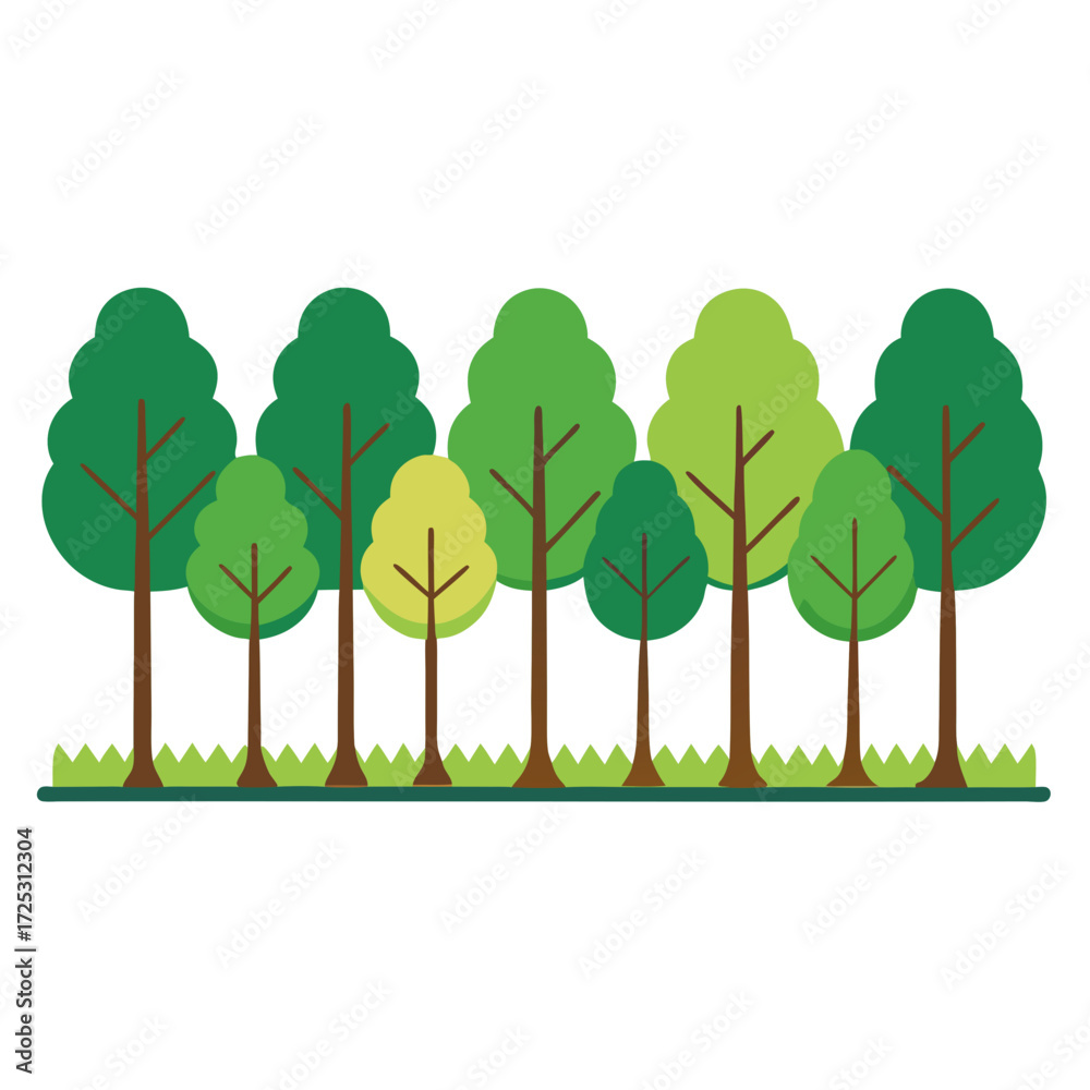 Obraz premium Forest Border Vector