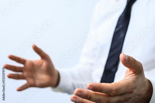 Close-up of businessman's h...