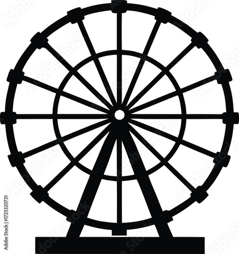 wheel icon, carnival attraction design