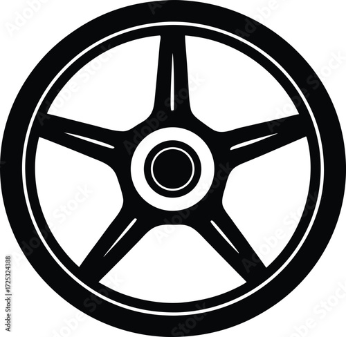 wheel icon, auto control design