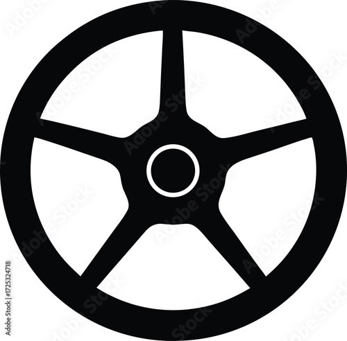 wheel icon, auto control design