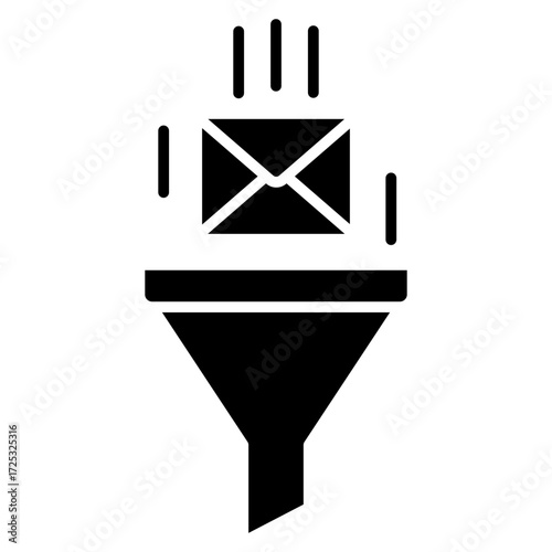 Spam Filter Glyph Icon