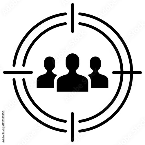 Target Audience Glyph Icon