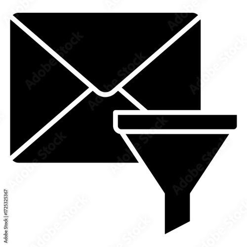 Email Funnel Glyph Icon
