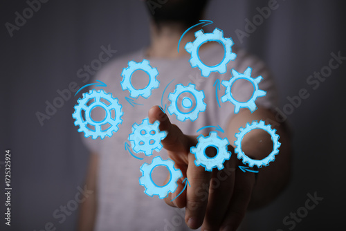 Abstract image of a man int...