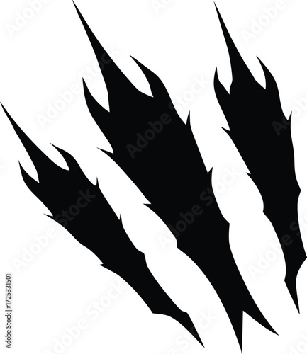 claw vector, predator mark illustration 