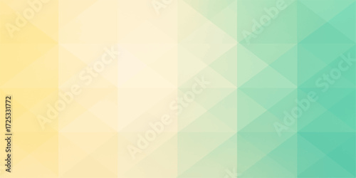 The colorful seamless vector illustration features a vibrant geometric pattern of green triangles and diamond shapes for a modern art backdrop and wallpaper design concept