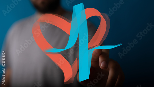 Abstract image of a heart r...