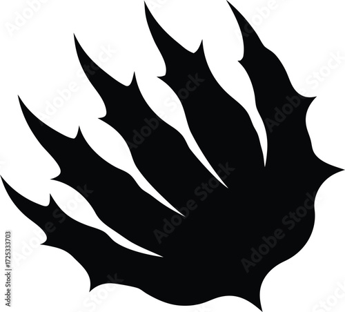 claw icon, animal trace design