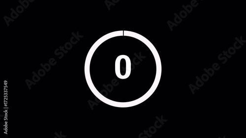 Simple 5 second Countdown 4k video