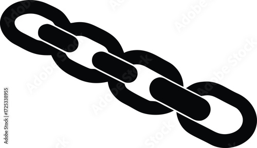 chain silhouette vector, link illustration art