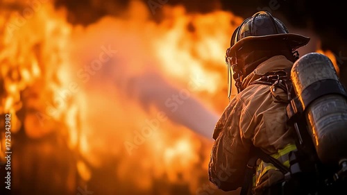 Firefighter Bravely Battles Intense Blaze, Saving Lives and Property