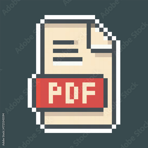 file extension sign in pixel art style