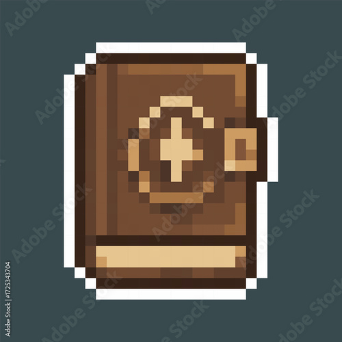 spell book in pixel art style