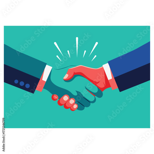 Professional Business Handshake Illustrating a Successful Agreement.