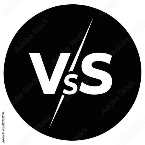 Versus letters graphic design element.