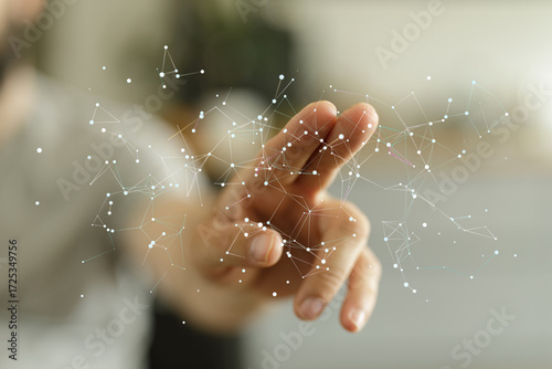 Valokuva High-quality photo of a man's hand extending towards the viewer, suggesting connection or interaction