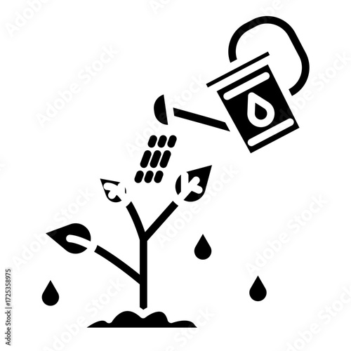 Watering Plants Vector Icon