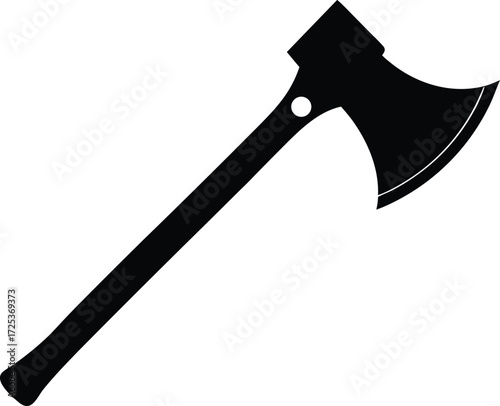 lumberjack axe vector, forestry tool illustration 