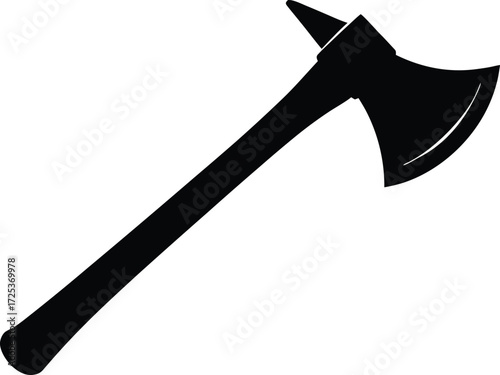 lumberjack axe vector, forestry tool illustration 