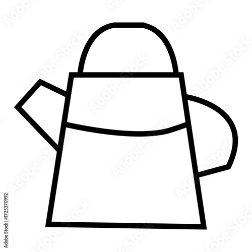 vector illustration of a watering can outline icon