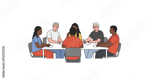 Diverse team collaborating in a meeting, brainstorming ideas and planning strategies for success, fostering innovation and achieving business goals together