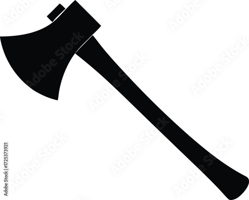 axe silhouette vector, tool illustration art