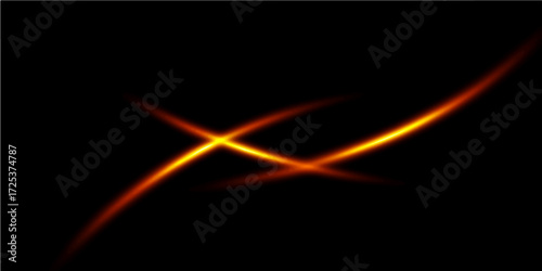 Abstract fire flames background vector with dynamic curve lines of red and orange light energy motion design art