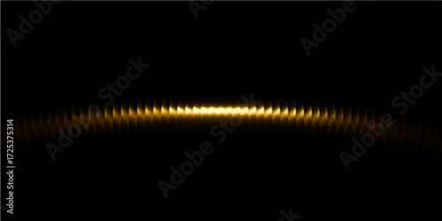 The metallic coil and steel pipe create an abstract glowing background with intersecting lines